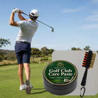 Golf Club Care Paste Kit with Polishing Cloth and Cleaning Brush, Club Head Cleaner Polish forIrons Wedges Putters Accessories!