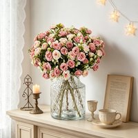 Artificial Flower Silk Rose Wedding Bride Bouquet Home Room Table Outdoor Garden yard Arch wall Proof DIY party Gift Decoration