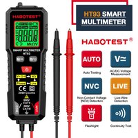 HABOTEST HT93 Smart Digital Multimeter AC DC Voltage Resistance Electrical Tester NCV True RMS Live Wire Continuity Measurement
