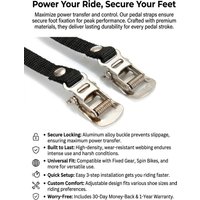 AliExpress NONE 2/4pcs Adjustable Nylon Straps for Static Bicycle Pedal Toe, Cords, Tear-resistant Finger Clips, Most Notes Straps, Total Length