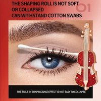 Violin Lengthening Mascara,Smudge Durable Thick And Curly Waterproof Slim Not Easy to Smudge Mascara Eye Makeup Cosmetics