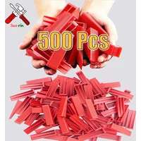 50-500Pcs Tile Leveling System Wedges Reusable Ceramic Insert for Clips Spacers Tiling Floor Wall Carrelage Construction Tools