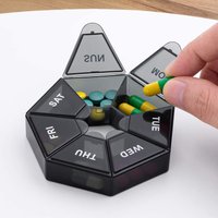 2 Stücke 7 Tage Pille Aufbewahrungsbox Mini Reise Tragbare Medikamente Spender Box Multifunktions Kunststoff Sieben Fach Sealer Box