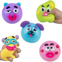 Funny Face Squishy Stress Balls Cute Soft Easy Smushers Squeezy Slow Rebound Stress Relief Desk Accessory Gifts For Adult & Kid