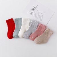 6 Paare/satz 0-12Month Neugeborenen Baby Junge Mädchen Socke Baumwolle Solide Weiche Säuglings Socken für Mädchen Jungen Frühling Herbst Korea stil Eine Größe