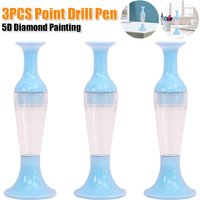 3-6pcs 5D Diamond Mosaic Point Drill Pen Vase Shape Diamond Embroidery Cross Stitch Accessories Dotting Rhinestone Pen