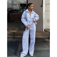 2025 Winter Casual New In Matching Sets 2 Pieces Set Woman Two Piece Outfits Women's Clothing Solid Color Pullover Long Sleeves