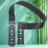 30CM M.2 NVMe Key-M PCIe 4.0 X4 Extension Cable 64Gbps High Speed Flexible Ribbon Riser Card Supports 2230/2242/2260/2280 M2 SSD