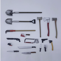 1/12 Soldier Scene Props Accessories Knife Axe Shovel Saw Plastic Model Toy For 6'' Action Figure In Stock