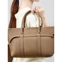 2026 New Leather Handbag Luxury Tote Bag Women's Large Capacity Versatile Shoulder Bag Soft Handle Non-Foldable Hobo Bag Shape