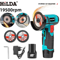 HILDA 12v Mini Angle Grinder Car Repair Brush Motor Rechargeable For Cutting Diamond Cordless Power Tool Polishing And Grinding