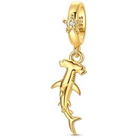 925 Sterling Silver Charms Bead Gold Double-Humped Shark Dangle Fit Original Bracelet DIY Women Jewelry