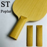ST Table Tennis Racket Handle Poplar Wood DIY Ping-pong Racket Grips High Quality Durable Ping-pong Racket Accessories 1/2 Pair
