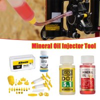 Bike Mineral Oil Injector Tool Brake Fluid Filler Oil Bleeder Hydraulic Disc Brake Maintenance Syringe Kit or1 bottle of oil
