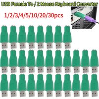 USB Male Port to PS/2 Female Converter Adapter for PC Computer Keyboard Mouse to USB 1.1 2.0 Min Computer Converter Accessories