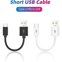 20/10cm Ultra Short USB Type C Cable 3A Male USB A to Male Type-C Data Wire Cord for Samsung Huawei Xiaomi Fast Charging Cable
