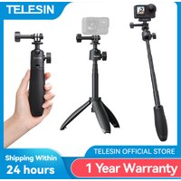 TELESIN Mini Selfie Stick 3.0 360° Roetation Ball Head Aluminum alloy for Gopro hero DJI OSMO Insta360 Action Camera Hand Grip