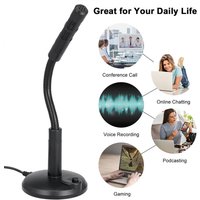 Desktop Omnidirectional Mic USB 3.5mm Computer Microphone for PC Laptop Gaming Recording Meeting Chat