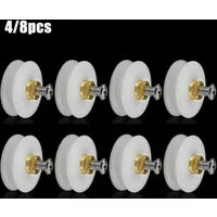 4/8pcs Shower Door Rollers / Runners / Wheels Grooved 22mm Diameter Shower Sliding Door Wheel Runner Pulley Shower Parts