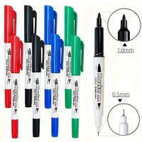 5pcs 0.5MM ultra-fine double headed color erasable whiteboard pen, student marker pen, dry eraser pen, whiteboard pen
