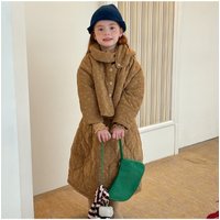 Girls Set 2025 Winter Cotton Coat Thickened Embossed Dots Western Style Warm Top Half Skirt Two Piece Set Fashion Style