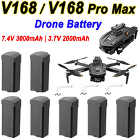 Original 7.4V 3000mAh V168 Pro Max GPS Drone Battery V168 RC Quadcopter 3.7V 2000mAh V168 Spare Battery Dron Parts Accessories