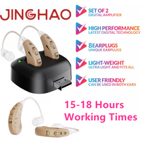 JINGHAO Rechargeable Hearing Aids BTE Ear Aids Hearing Amplifier Behind The Ear Sound Enhance Device Local Stock