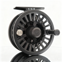 Lightweight Plastic Fly Fishing Reel, Large Arbor Fly Reel for 1/2/3, 4/5/6, 7/8/9 WT Fly Line, Durable Fishing Reel for Trout