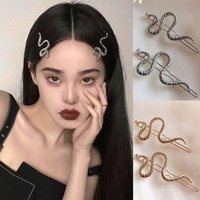 Gothic Punk Metal Snake Medusa Hairpin Hair Clip for Women Side Bangs Holder Girls Retro Barrettes Jewelry Headwear Accessories