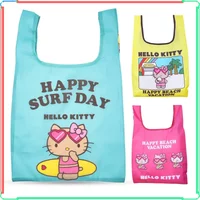 2026 New Hawaii Kt Cat Collapsible Handbag Hello Kitty Bag Student Shoulder Bag Bento Bag Shopping Bag Girl Gifts Hot Selling