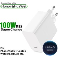 For Honor 400 300 200 90 Magic 7 6 100W Charger EU SuperCharge for Huawei Pura 80 70 Mate X6 50 Nova14 USB C Phone charger cable