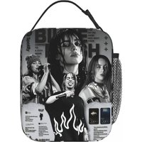 B-Billie-Girl E-eilish Insulated Lunch Bag Thermal Bag Reusable Lunch Container High Capacity Tote Lunch Box College Picnic