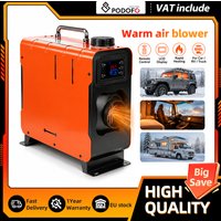 Podofo Chauffage à air diesel 12V 24V 8KW avec écran LCD et télécommande, outil de chauffage auxiliaire pour camion, camping-car, bateau