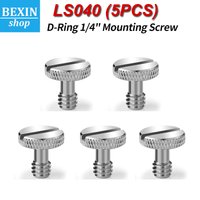 BEXIN LS040 Camera Screw D Shaft D-Ring 1/4" Mounting Screw for Camera Tripod Monopod or Quick Release (QR) Plate -5 Pack