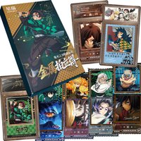 Demon Slayer Collection Cards Anime Kamado Tanjirou Hashibira Inosuke Hot Blooded Battle Metal Photo Card Brick Toy Gift for Kid