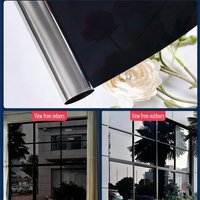 Daytime Reflective Mirror Privacy Window Film Static Cling Heat Control Self Adhesive for Home Office Glass