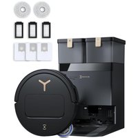 ECOVACS DEEBOT T50 PRO Omni Gen3 Care Kit Roboter-Staubsauger mit Wischfunktion, 25.000 Pa, AIVI 3D 3.0, glänzend schwarz