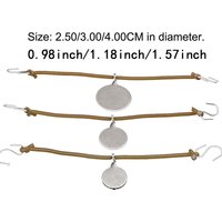 Shooting& Hunting Stainless Steel Target Plates Diameter 2.5cm/3cm/4cm Thickness 3mm With Rubber Band & Hook.