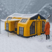 YTYIN 100% PVC Waterproof Inflatable Camping Winter Tent Outdoor Camping Family Air Tent