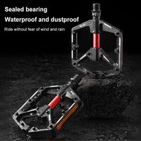 AliExpress ALLOYSEED Double DU Bearing Ultralight Bike Pedals with Reflector Bicycle Platform Pedals Anti-Slip Cycling Safety Pedals Bike Accessories