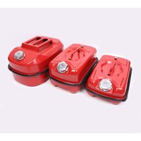 Red Orizontal Oil Drum 5L/10L/20L Portable Oil Drum Aluminum Cover Iron Oil Barrel Car Mounted Motorcycle Spare Fuel Tank