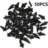 50pcs Rivet Clips Black Motorcycle Fairing Rivet 11mm Collar Diameter 6mm Hole For Honda For Suzuki For Fastener Clips