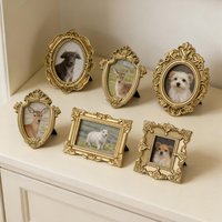 5pcs Vintage Mini Photo Frames DIY Jewelry Display Photography Antique Resin Photo Frames home Holiday Party Decorations