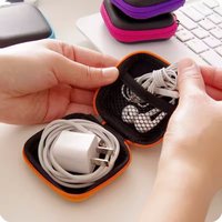 EVA Headphone Storage Bag Waterproof Portable Organizer for USB Cables Earphones and Accessories Ideal for Travel and Office Use