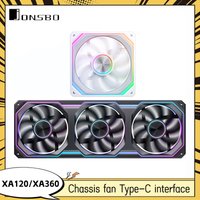 JONSBO XA-120/XA-360 Black Light and Shadow Blade Computer Case Fan ARGB 12CM Computer Cooling Integrated Fan Forward/Reverse