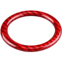 Carbon Fiber For Mercedes Benz W203 W204 W212 A B C E Class GLA CLA GLC SLK Car Ignition Switch Key Hole Ring Trim Stickers Red