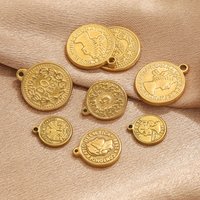 5pcs Fashion Retro Stainless Steel Portrait Tag Pendant Personality Simple DIY Necklace Bracelet Jewelry Accessories Wholesale