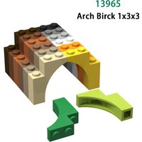 Aquaryta Building Blocks 11 colors Technological 1x3x3 Arched Brick 60/30/15pcs Creative Educational Toy for Children 13965