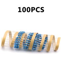 100PCS Metal Film Resistor 1/4Watt 1% Precision 1K Ohm,10K Ohm, 220K Ohm Range Set for Electronics DIY Projects