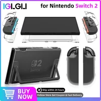 Split Transparent Hard Case for Nintendo Switch 2 Joycon Protective Shell Clear Cover for Switch2 Console Anti-fall Accessories